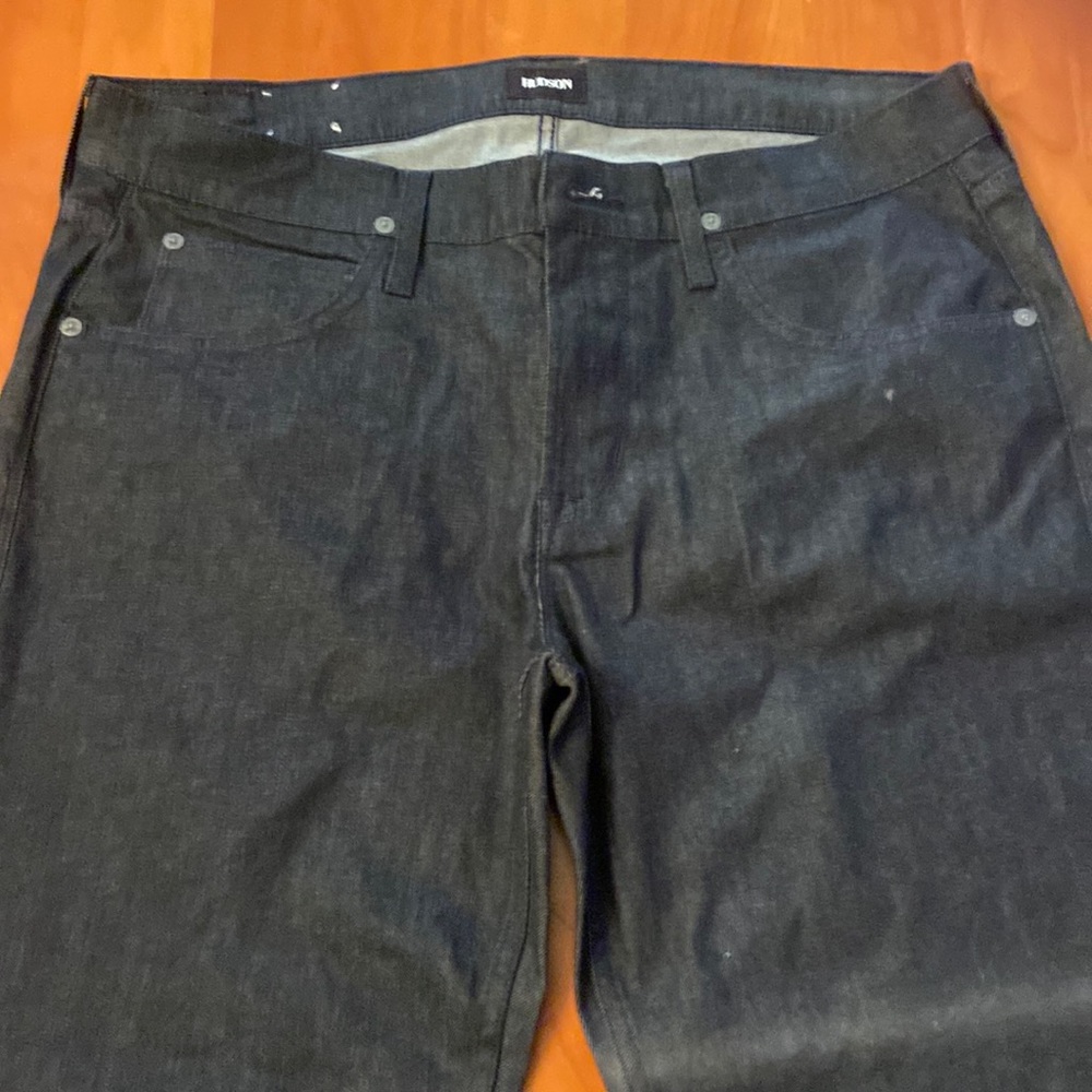 Hudson Bryson 5 pocket zip fly, 36 waist, Dk Blue